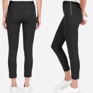 EVERLANE Charcoal Gray THE STRETCH PONTE CROP PANTS Side-Zip Skinny Capri Sz 8